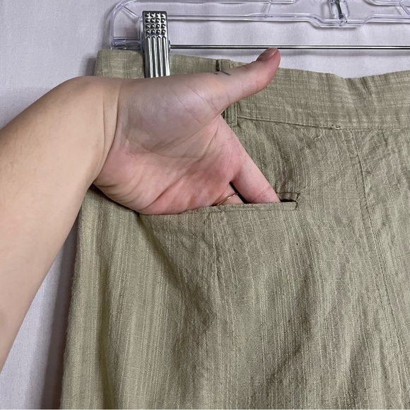 Urban Outfitters Maria Button Front High Rise Cropped Tapered Trousers Pants - Picture 9 of 11